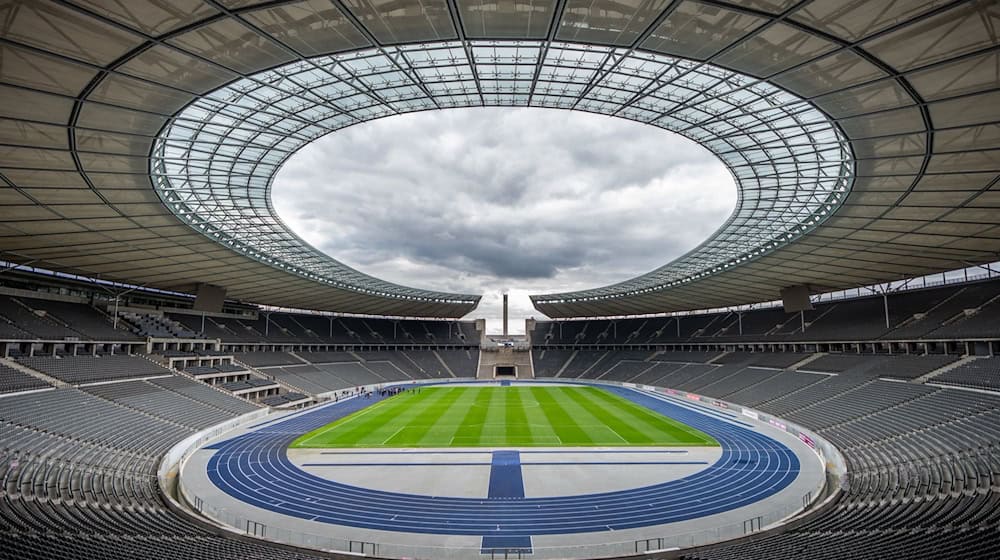 Im Berliner Olympiastadion wird bei der Frauen-EM 2029 definitiv nicht gespielt. / Foto: Michael Kappeler/dpa