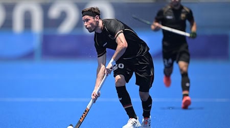 Martin Zwicker absolvierte gegen Australien sein 335. Feldhockey-Länderspiel. / Foto: Sebastian Gollnow/dpa