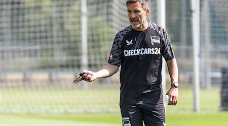 Leitl will mit der Hertha nach oben. / Foto: Andreas Gora/dpa