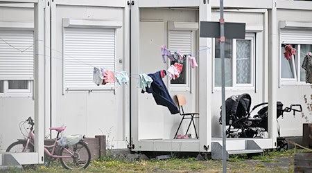 Auf dem Tempelhofer Feld soll es künftig noch mehr Geflüchtetenunterkünfte geben.  / Foto: Sebastian Christoph Gollnow/dpa