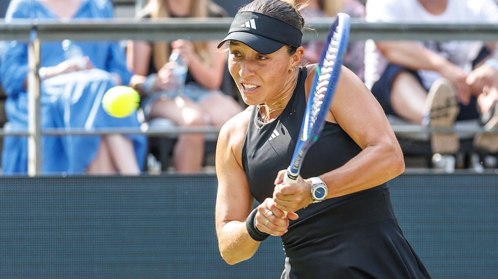 Jessica Pegula kann ihren Titel nicht erfolgreich verteidigen.  / Foto: Andreas Gora/dpa