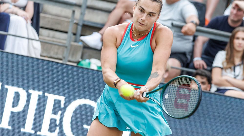 Aryna Sabalenka steht im Viertelfinale. / Foto: Andreas Gora/dpa