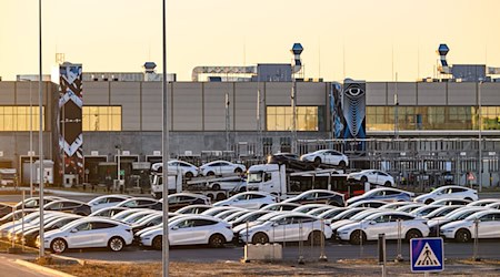 Der US-Elektroautohersteller Tesla will in seinem Werk in Grünheide weiter Abwasser recyceln - ein Wasservertrag ist unterschrieben. (Archivbild) / Foto: Patrick Pleul/dpa