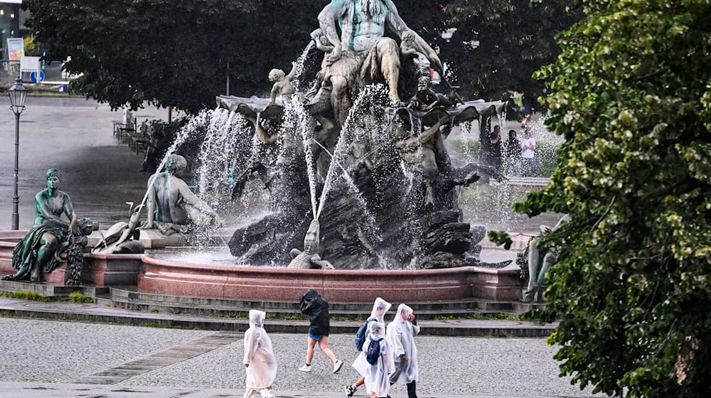 Ohne Regenschirm oder Regenjacke ging es im Juli nicht. (Archivbild) / Foto: Jens Kalaene/dpa