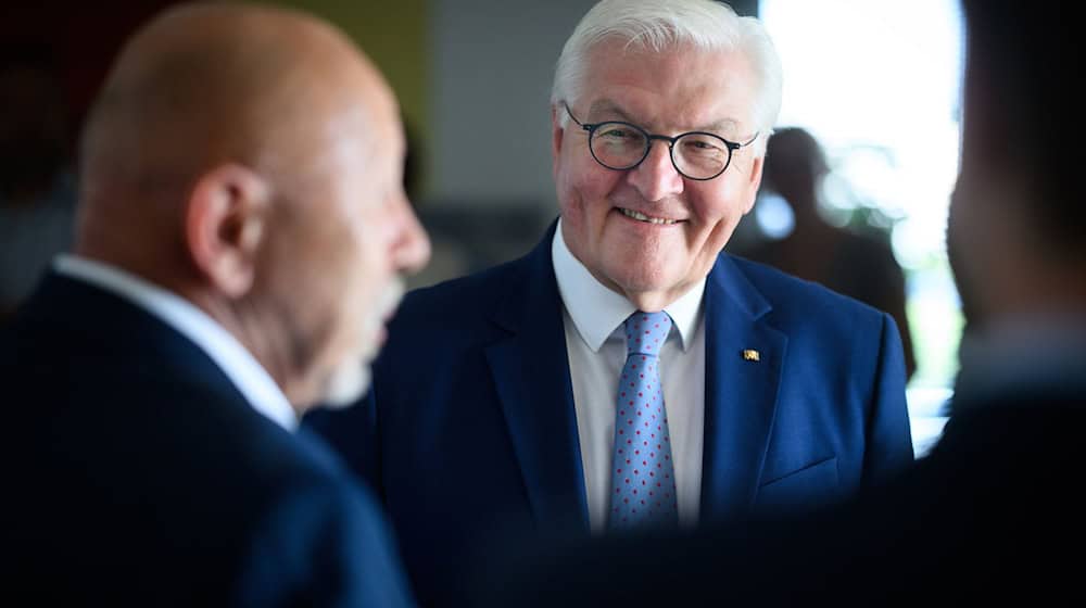 Frank-Walter Steinmeier ist aktuell in Neuruppin zu Besuch. / Foto: Bernd von Jutrczenka/dpa