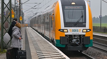 Die Linie der Regionalbahn RE1 ist wochenlang unterbrochen. (Symbolbild) / Foto: Patrick Pleul/dpa