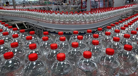 Das Unternehmen Roxane GmbH aus Jessen hat mehrere Mineralwasser wegen Verunreinigung zurückgerufen. (Archivbild) / Foto: Hendrik Schmidt/dpa