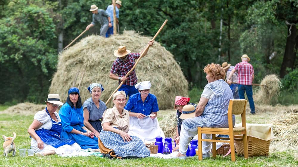 Jedes Jahr findet in Alt Zauche das Heuschoberfest statt. / Foto: Frank Hammerschmidt/dpa