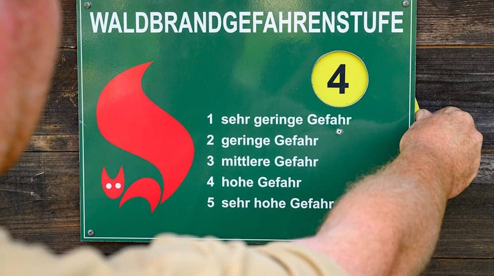 Am Samstag soll in Brandenburg an vielen Orten wieder eine hohe bis sehr hohe Waldbrandgefahr bestehen. (Symbolbild) / Foto: Patrick Pleul/dpa