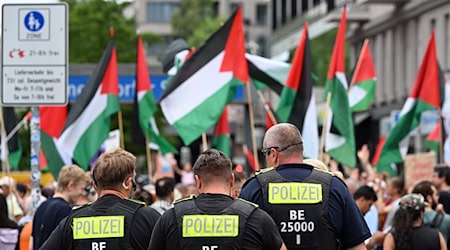 Propalästinensische Demonstranten haben sich in Berlin versammelt. (Archivbild)  / Foto: Soeren Stache/dpa
