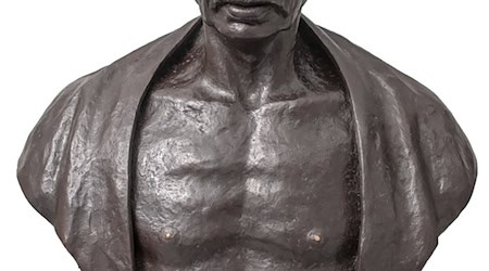 Die Brille einer Gandhi-Büste aus Bronze wurde in Berlin gestohlen / Foto: --/Polizei Berlin/dpa