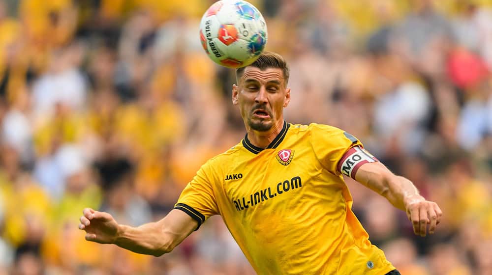 Stefan Kutschke gelang ein früher Treffer für Dynamo Dresden. / Foto: Robert Michael/dpa