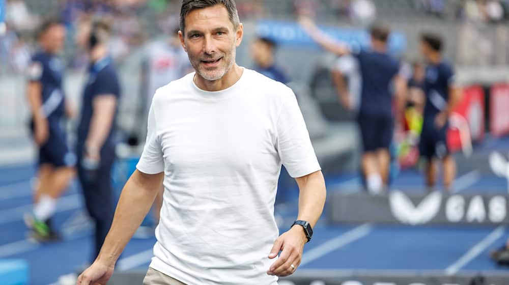 Hertha-Trainer Stefan Leitl / Foto: Andreas Gora/dpa