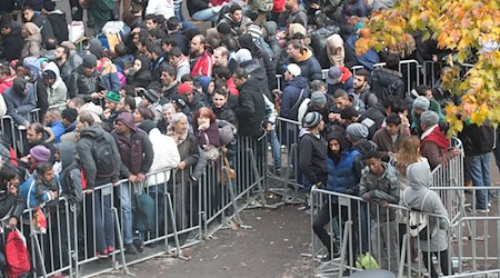Viele Flüchtlinge warteten im Sommer 2015 in Berlin auf dem Gelände des Landesamtes für Gesundheit und Soziales auf die Bearbeitung ihrer Asylanträge. (Archivfoto) / Foto: picture alliance / dpa
