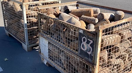 Bei der BSR landen täglich rund 125 Flaschen Lachgasflaschen. / Foto: Mia Bucher/dpa