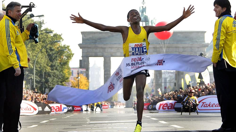 Viermal gewann Gebrselassie in Berlin. (Archivbild) / Foto: picture alliance / dpa