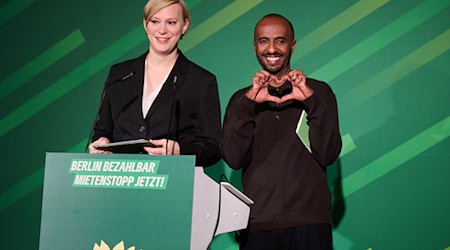 Nina Stahr und Philmon Ghirmai bilden seit 2023 die Doppelspitze der Berliner Grünen. (Archivbild) / Foto: Annette Riedl/dpa Nina Stahr und Philmon Ghirmai bilden seit 2023 die Doppelspitze der Berliner Grünen. (Archivbild) / Foto: Annette Riedl/dpa