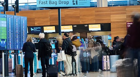 Der Hauptstadtflughafen BER erwartet am Feiertagswochenende besonders viele Reisende. (Archivbild)  / Foto: Annette Riedl/dpa