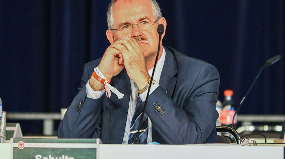 BFV-Präsident Bernd Schultz musste bei einem Antrag des BFV eine Niederlage hinnehmen. / Foto: Michael Hundt/Michael Hundt/dpa