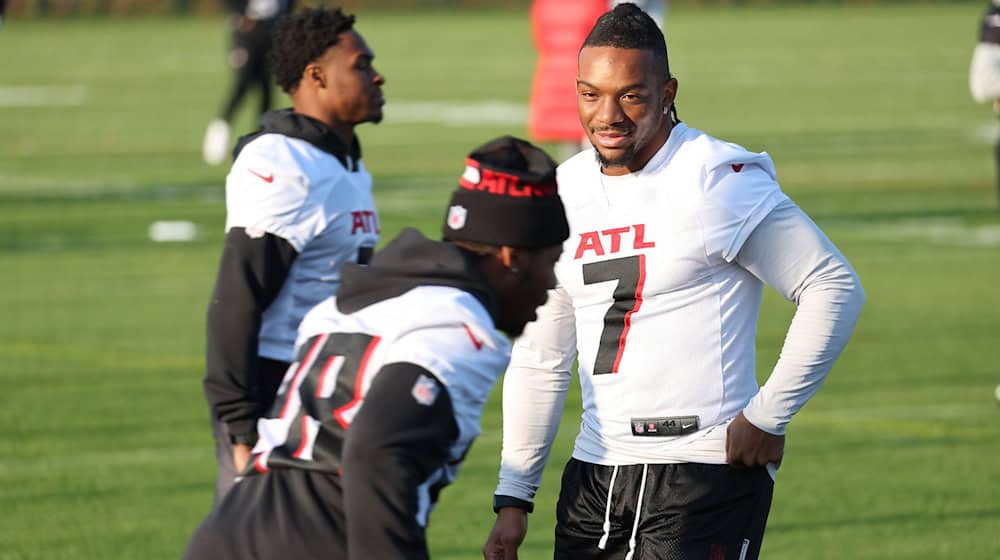 Falcons-Running-Back Bijan Robinson will mit seinem Team für eine Überraschung sorgen.  / Foto: Andreas Gora/dpa