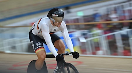Maximilian Levy will es bei den Berliner Sixdays noch einmal wissen (Archivbild) / Foto: Sebastian Gollnow/dpa