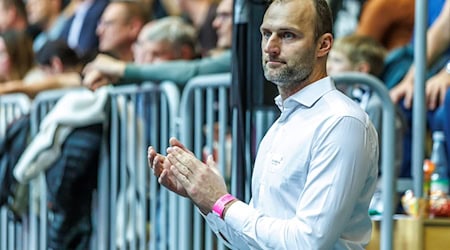 Netzhoppers-Geschäftsführer Dirk Westphal prüft den Zuschauerzuspruch in Potsdam. (Archivbild) / Foto: Andreas Gora/dpa