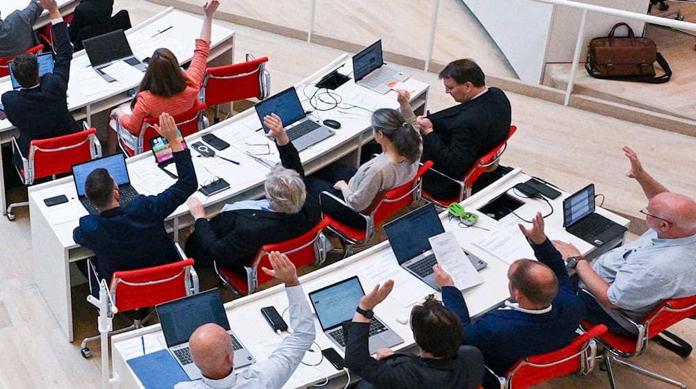 Die Koalition von SPD und BSW in Brandenburg ist in einer Krise - in der BSW-Fraktion rumort es. (Archivbild) / Foto: Jens Kalaene/dpa