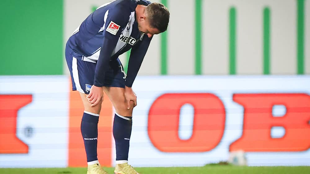 Die Enttäuschung bei der Hertha ist groß nach dem Remis in Fürth. / Foto: Daniel Karmann/dpa