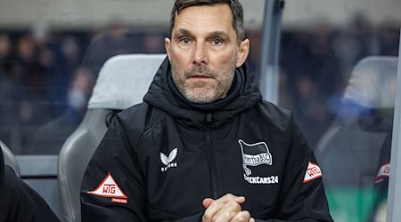 Hertha-Trainer Stefan Leitl will weiter auf der Erfolgsspur bleiben. (Archivbild) / Foto: Andreas Gora/dpa