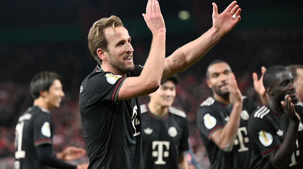 Kane freute sich sehr über den Sieg in Berlin.  / Foto: Soeren Stache/dpa