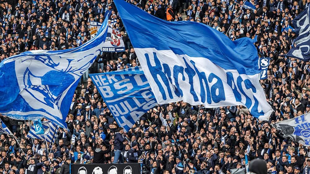 Im Fanbereich der Hertha kam es zu dem Notfall. / Foto: Andreas Gora/dpa