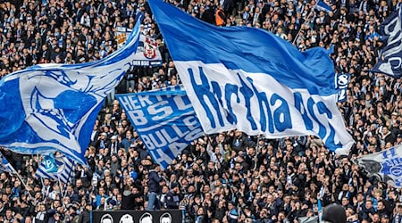 Im Fanbereich der Hertha kam es zu dem Notfall. / Foto: Andreas Gora/dpa