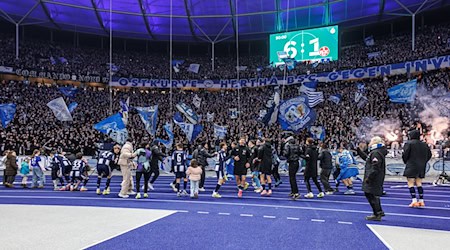 Hertha BSC hat wieder ein Heimspiel im DFB-Pokal. (Archivbild) / Foto: Andreas Gora/dpa