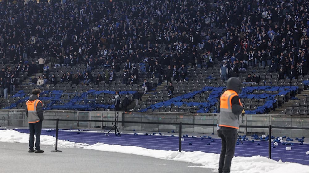 Nach Gewaltvorfällen am Samstag im Berliner Olympiastadion hat Innensenatorin Iris Spranger (SPD) Gespräche mit dem Verein angekündigt. / Foto: Andreas Gora/dpa