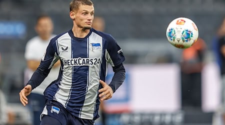 Michael Cuisance erzielte das Führungstor für Hertha im Test gegen Lüttich. (Archivbild) / Foto: Andreas Gora/dpa