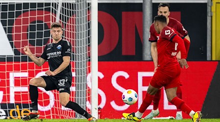 Gegen den SC Paderborn erzielte Bilal Hussein sein einziges Tor für Hertha. (Archivbild) / Foto: David Inderlied/dpa