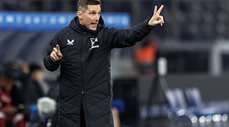 Hertha-Coach Leitl ist nach dem Trainingslager an der Algarve optimistisch. (Archivbild) / Foto: Andreas Gora/dpa