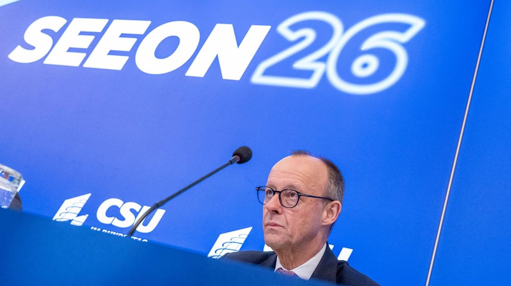 Bundeskanzler Friedrich Merz lobt die Abläufe in Berlin zur Bewältigung der Stromkrise.  / Foto: Peter Kneffel/dpa