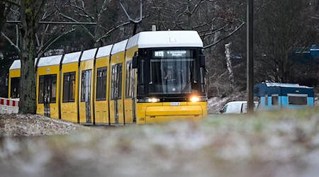 Wegen vereister Oberleitungen wurde der Straßenbahnverkehr in Berlin am Anfang der Woche komplett eingestellt.  / Foto: Sebastian Gollnow/dpa