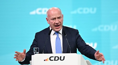 Berlins Regierender Bürgermeister und CDU-Landesvorsitzender Kai Wegner hat insbesondere die Linke beim CDU-Bundesparteitag scharf angegriffen.  / Foto: Katharina Kausche/dpa