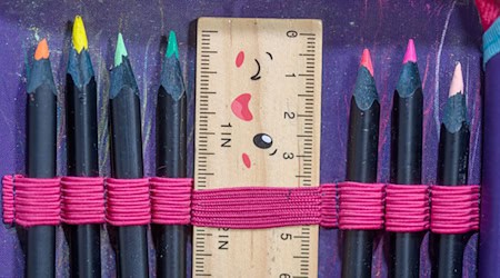 Lineale stecken in vielen Federtaschen von Schülerinnen und Schülern. (Symbolbild) / Foto: Hendrik Schmidt/dpa