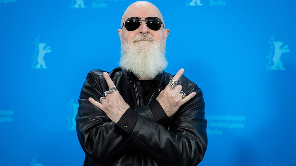 Rob Halford beim Photocall des Films «The Ballad of Judas Priest» bei der Berlinale am 15. Februar. / Foto: Christoph Soeder/dpa