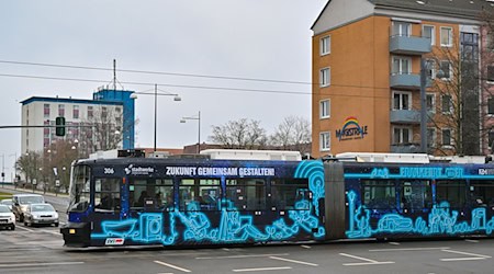 Eine Straßenbahn war in Frankfurt (Oder) in einen Unfall verwickelt. (Symbolbild) / Foto: Patrick Pleul/dpa