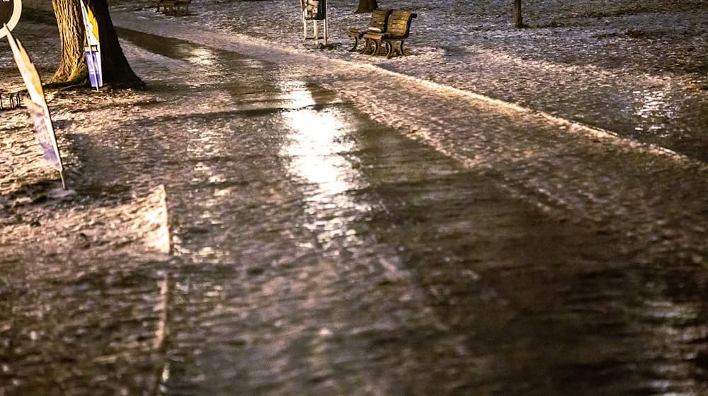 Der DWD erwartet wieder Eisregen am Donnerstag.  / Foto: Carsten Koall/dpa