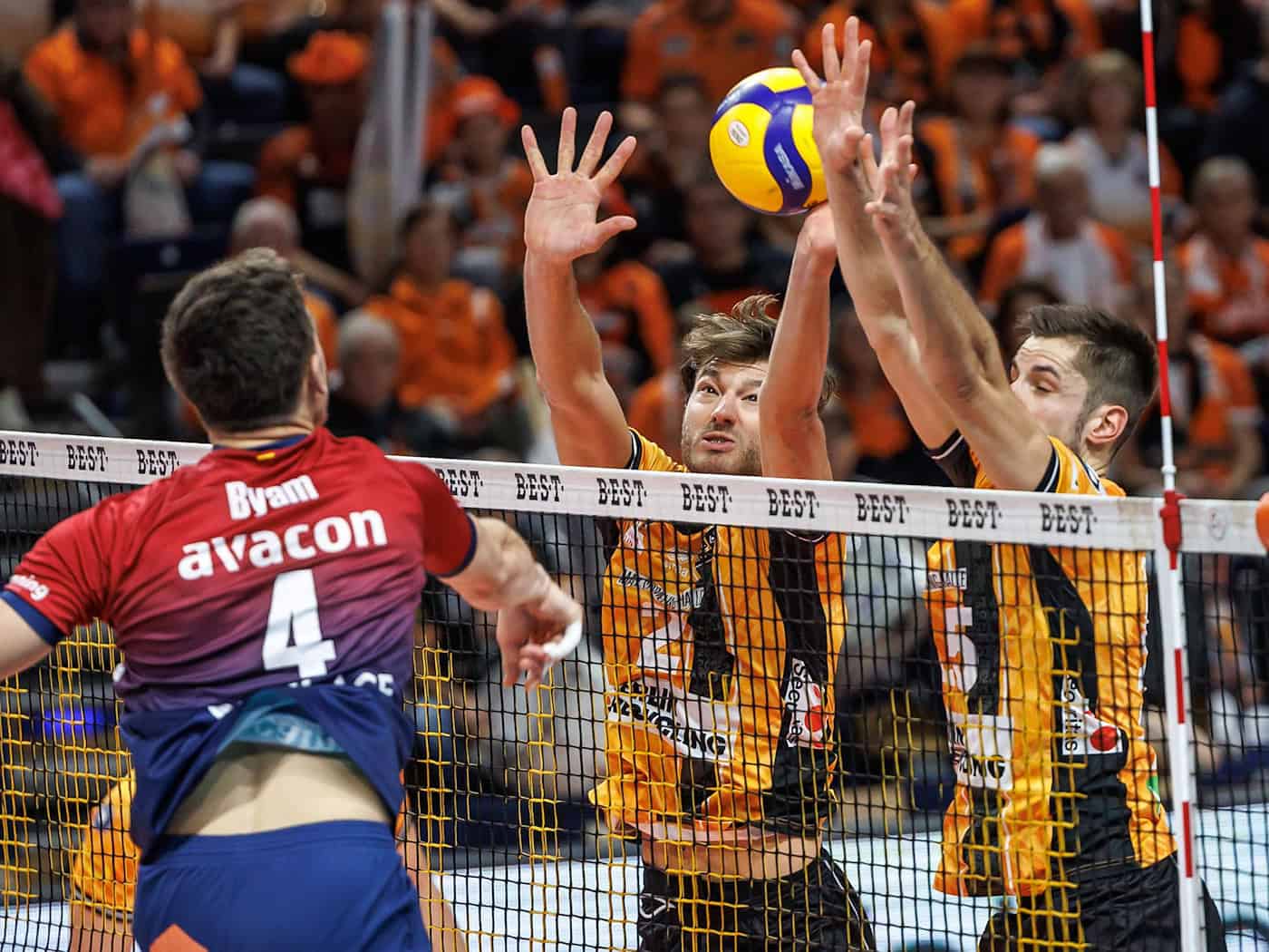 Die BR Volleys sind in der Bundesliga auf Kurs. (Archivbild)  / Foto: Andreas Gora/dpa