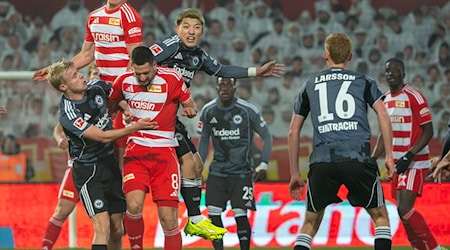 Das Spiel von Union Berlin gegen Eintracht Frankfurt war hart umkämpft. / Foto: Soeren Stache/dpa