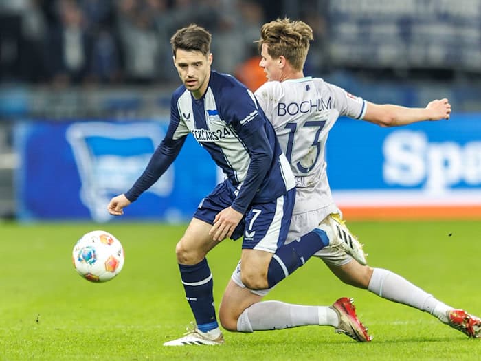 Sorgte immer wieder für Torgefahr: Herthas Offensivspieler Josip Brekalo. / Foto: Andreas Gora/dpa