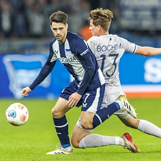 Sorgte immer wieder für Torgefahr: Herthas Offensivspieler Josip Brekalo. / Foto: Andreas Gora/dpa