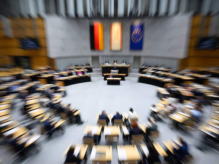 Im Plenum des Abgeordnetenhauses ging es auch um Vergesellschaftungen.  / Foto: Bernd von Jutrczenka/dpa