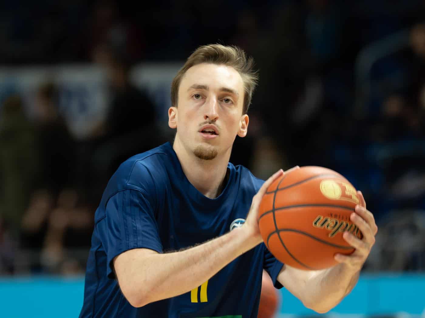 Moses Wood war einmal mehr bester Berliner Werfer. (Archivbild) / Foto: Soeren Stache/dpa